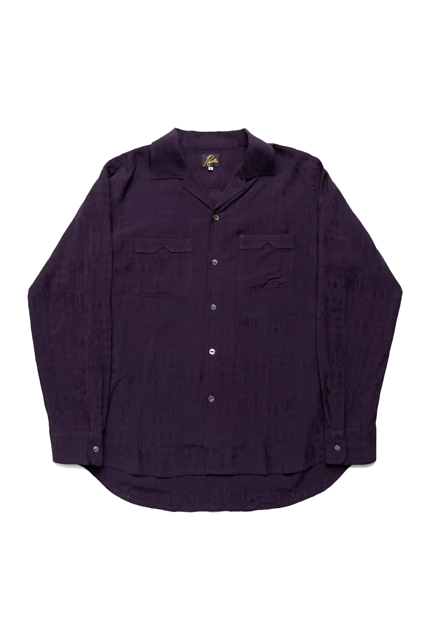 NEEDLES One-Up Shirt Rayon Fine Pattern Jacquard - Purple
