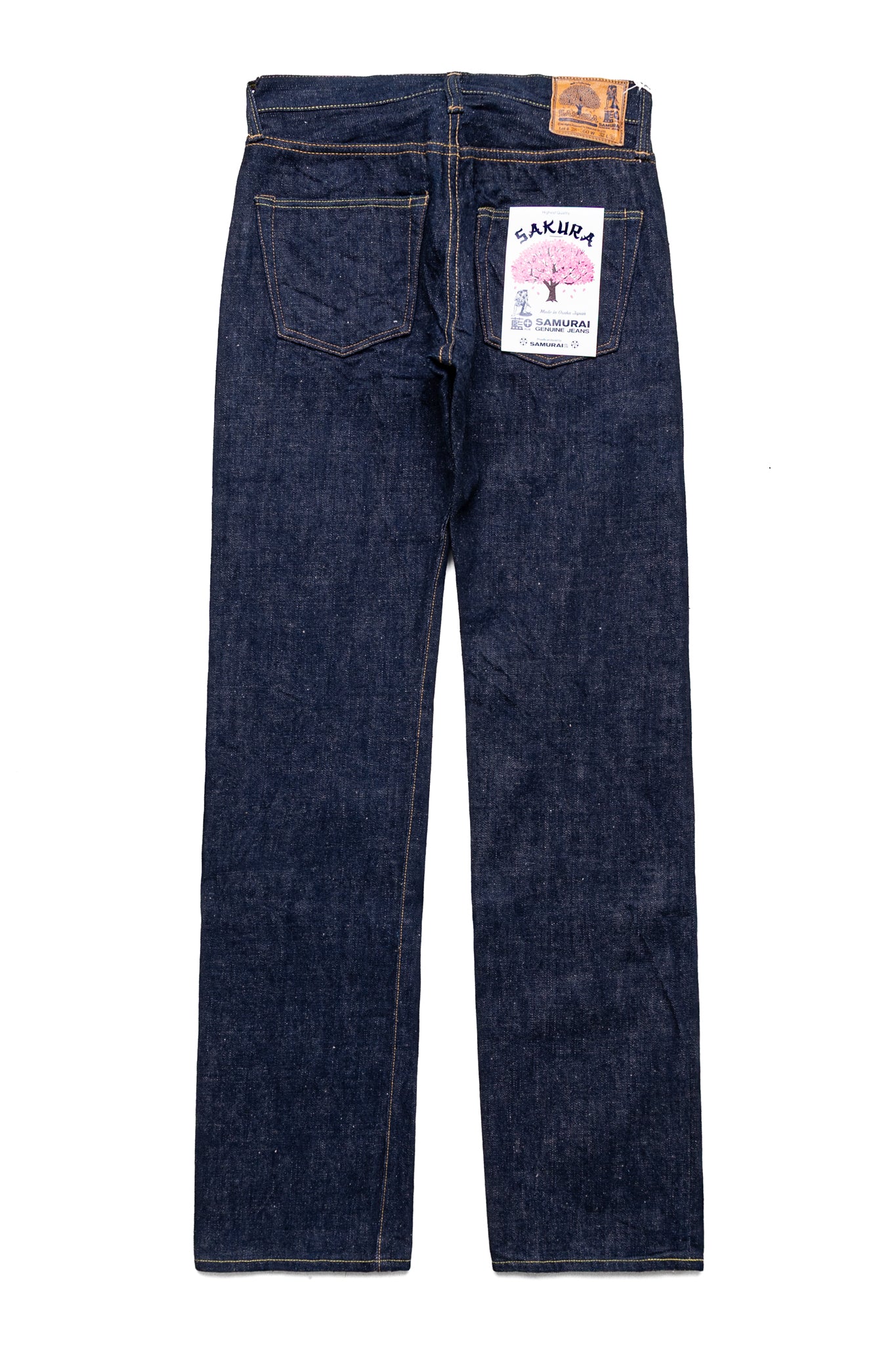 Samurai Jeans S500AX-SAKURA Indigo x Light Pink Regular Straight