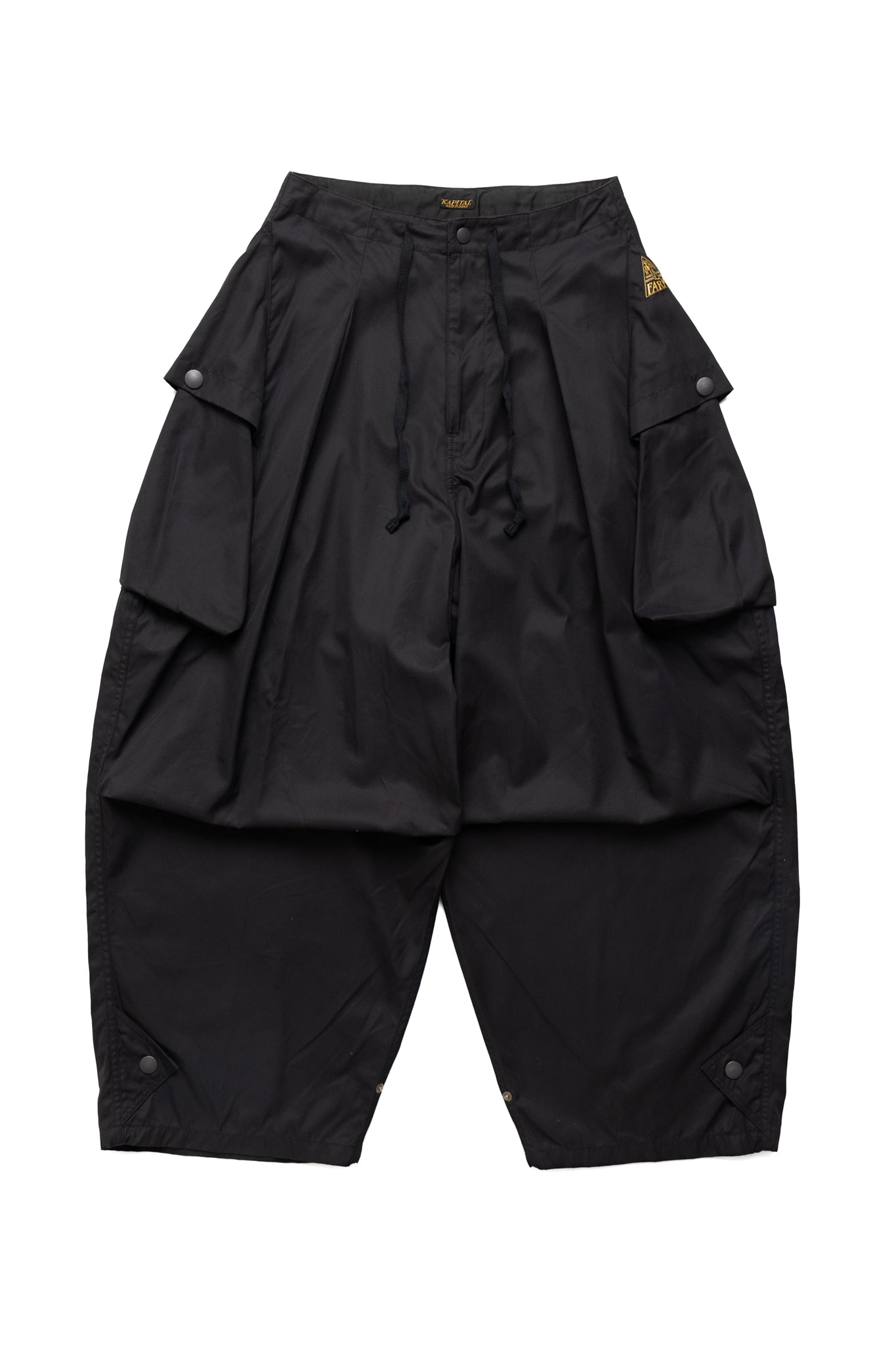 Kapital Combed Gabergine AOZAI Cargo Pants - Black – BLUE IN GREEN