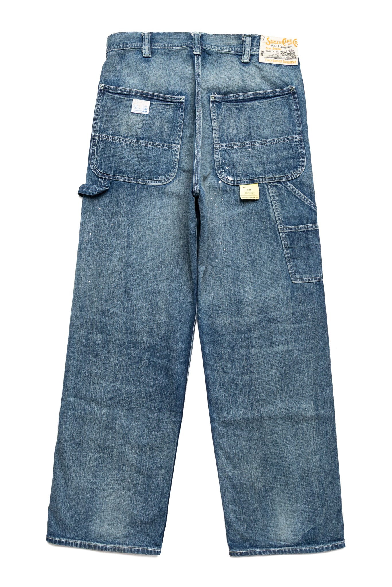 パンツ SUGAR CANE 11oz. BLUE DENIM WORK PANTS Sugar Cane 11oz Blue Denim Work Pants Aged Model – BLUE IN GREEN SOHO