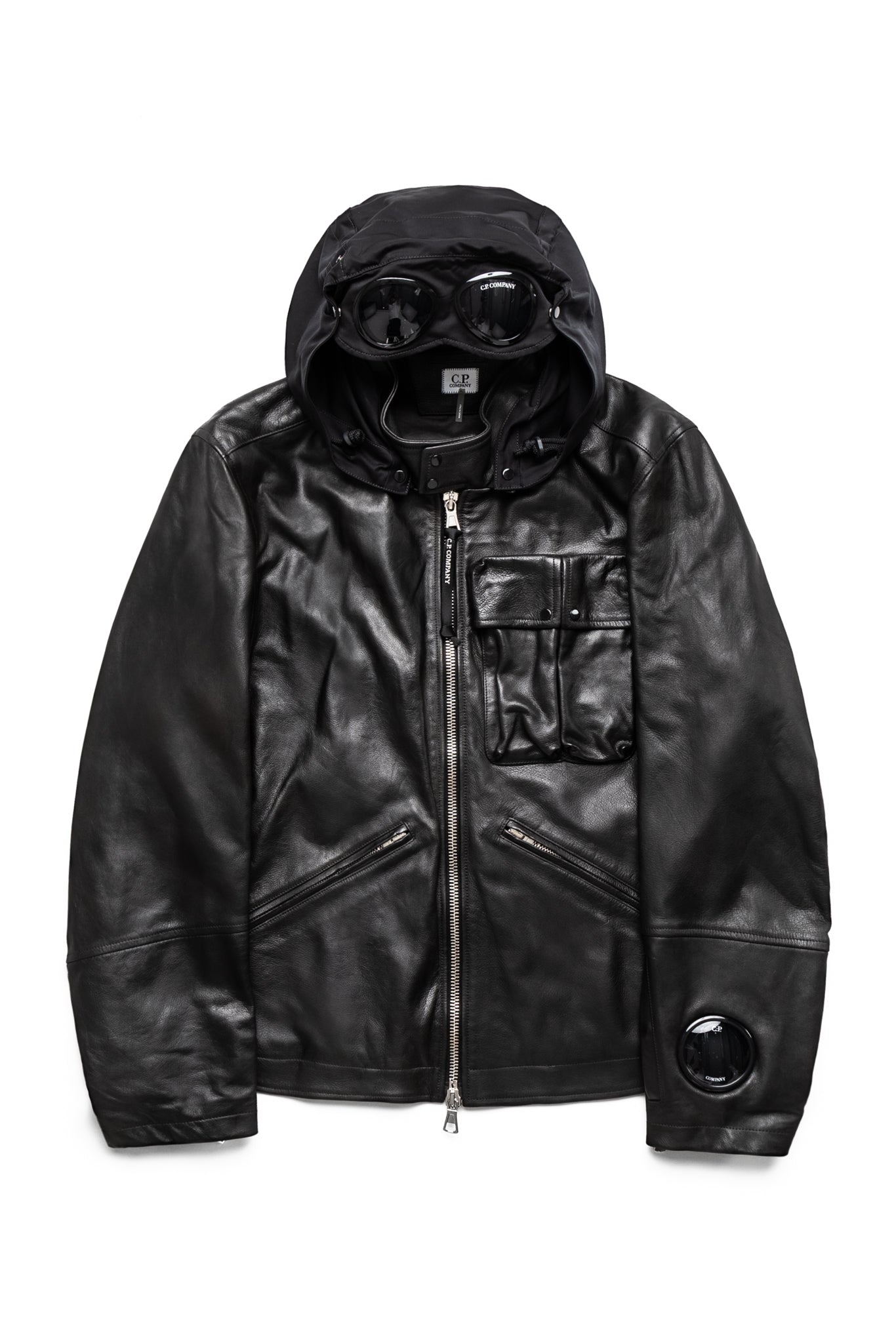 C.P. COMPANY Medium Leather Jacket - Black – BLUE IN GREEN SOHO