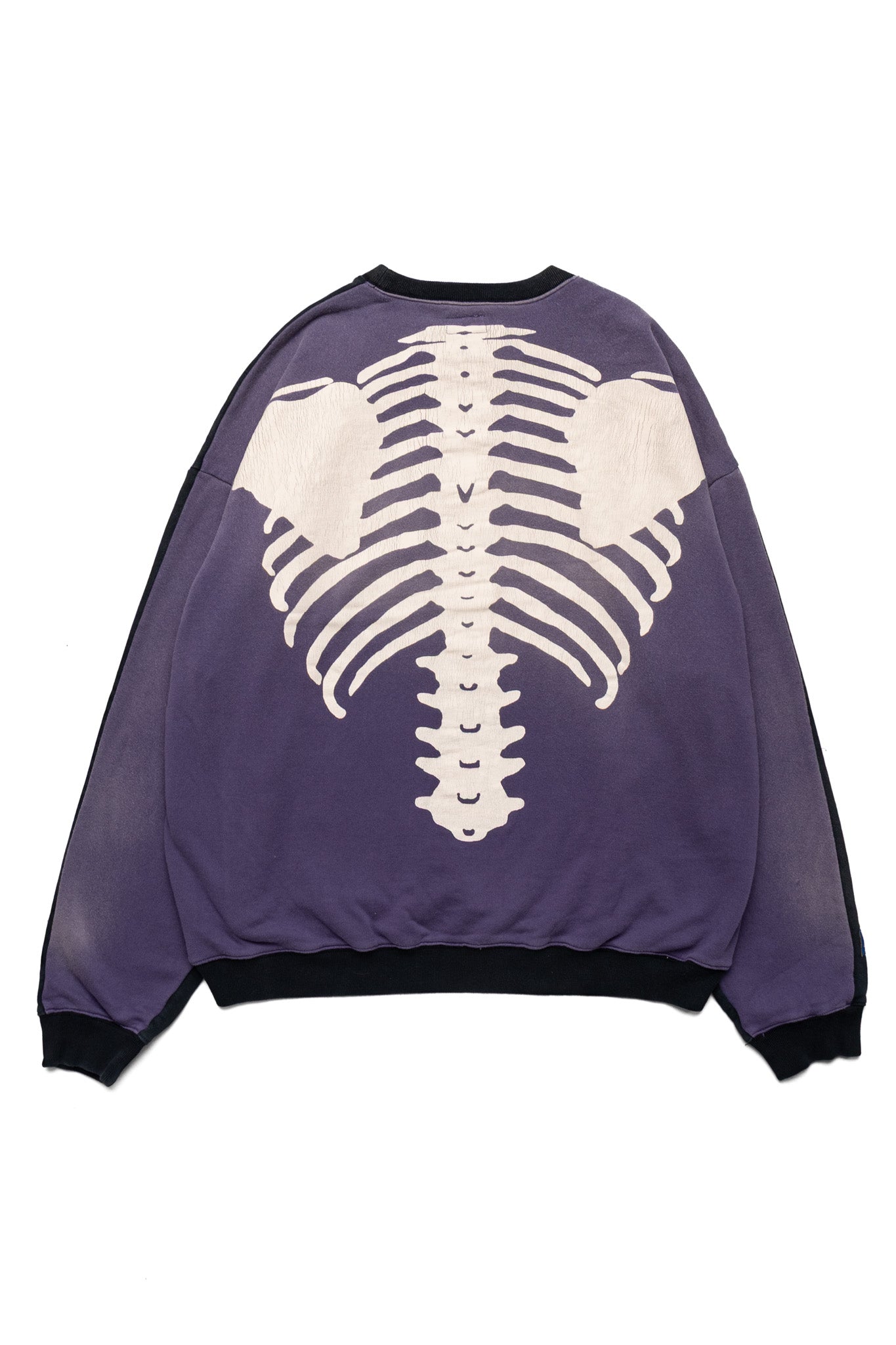 Kapital Fleece Knit 2TONES Remake BIG SWT (BONE) - Black x Purple