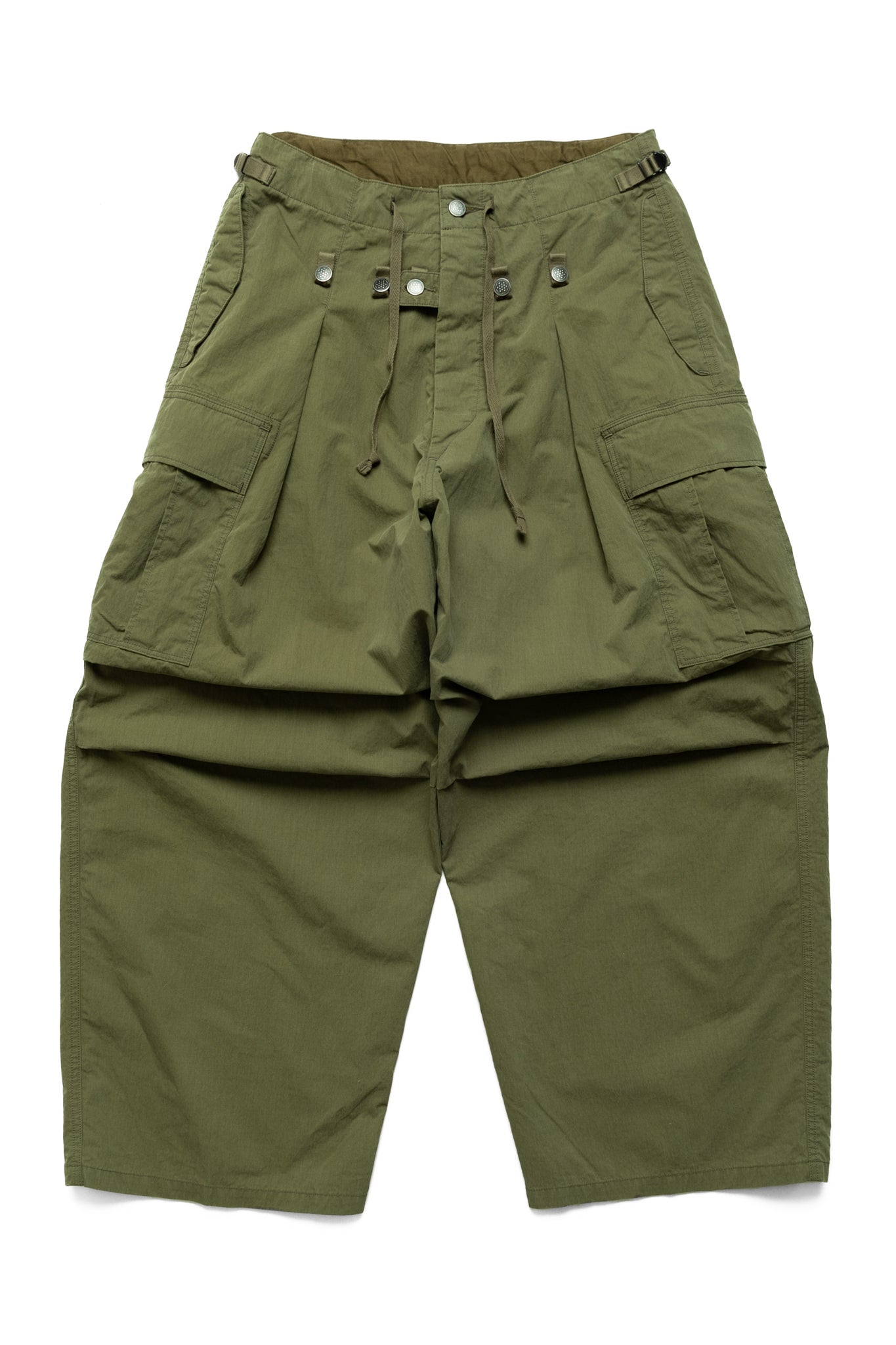 japoness m.u RIB adjastable pants グリーン japoness m.u RIB adjastable pants グリーン