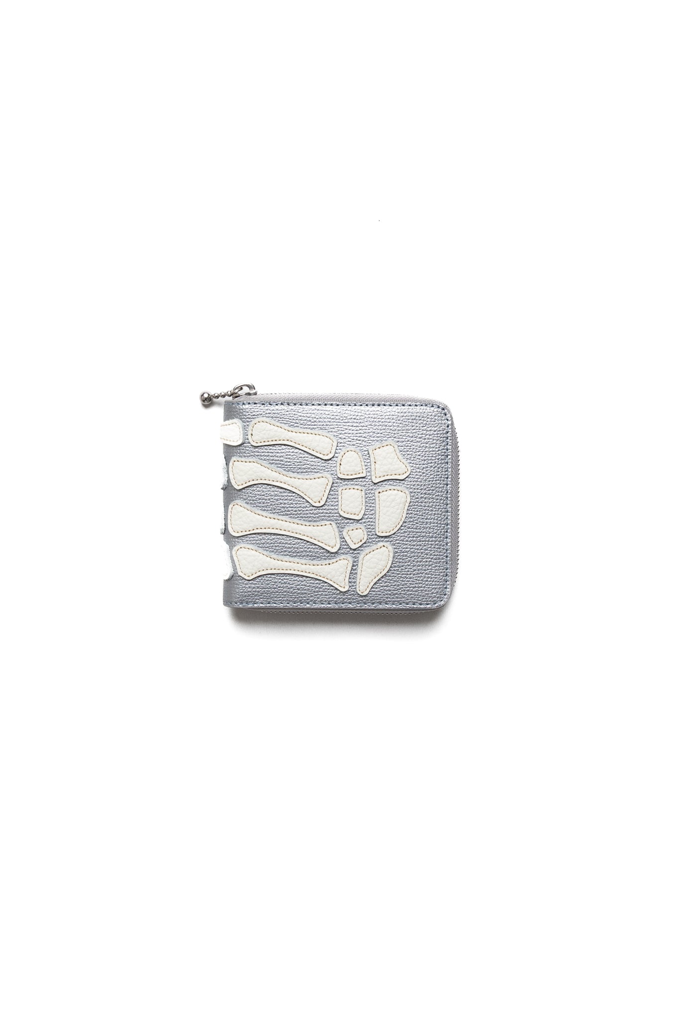 Kapital THUMB-UP BONE HAND ZIP Wallet- Silver – BLUE IN