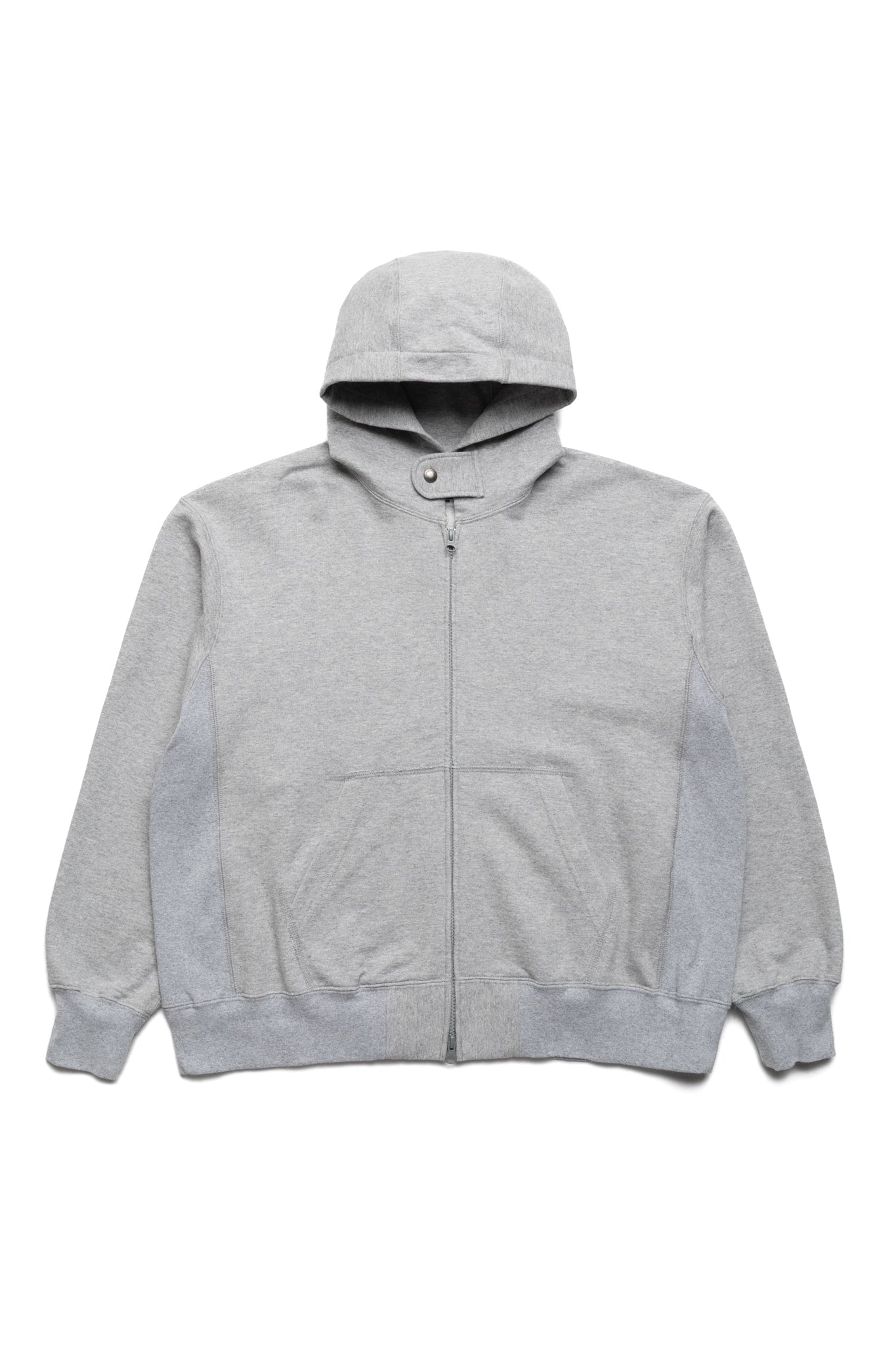 EG WORKADAY Zip Hoodie Solid Cotton French Terry - Heather Grey