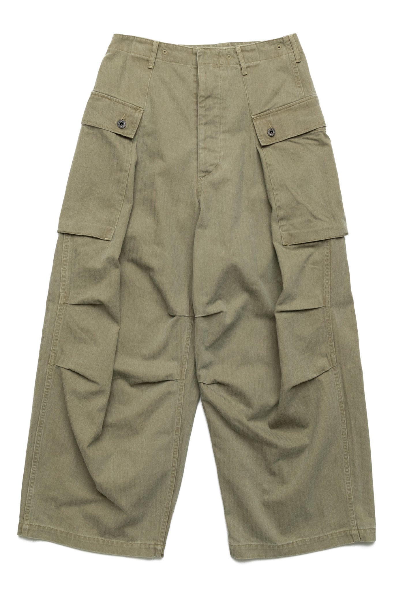 Kapital Herringbone JUMBO MONKEY Pants - Khaki – BLUE IN GREEN SOHO