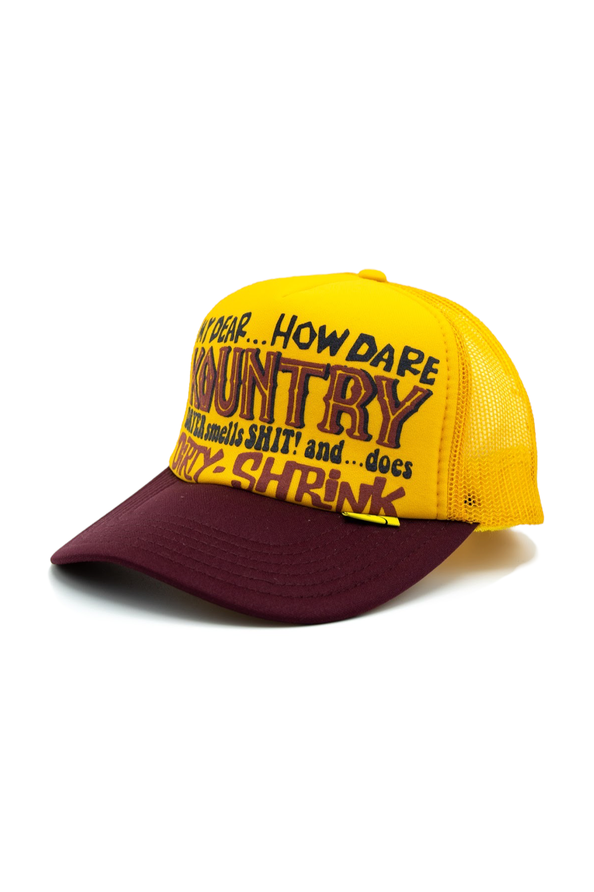 KOUNTRY DIRTY SHRINK Trucker Cap - Gold x Burgundy