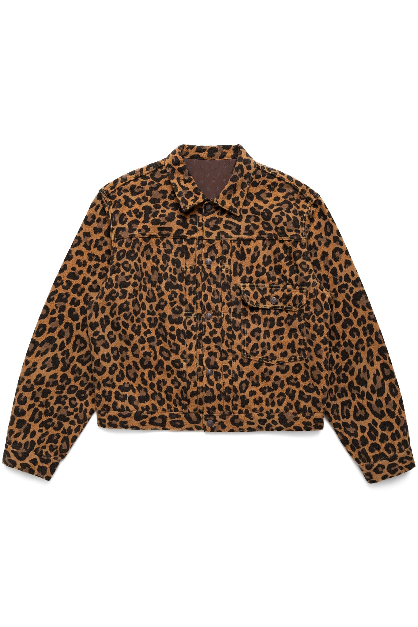 Kapital Twill Aging Wool Leopard 1st Jacket - Brown – BLUE
