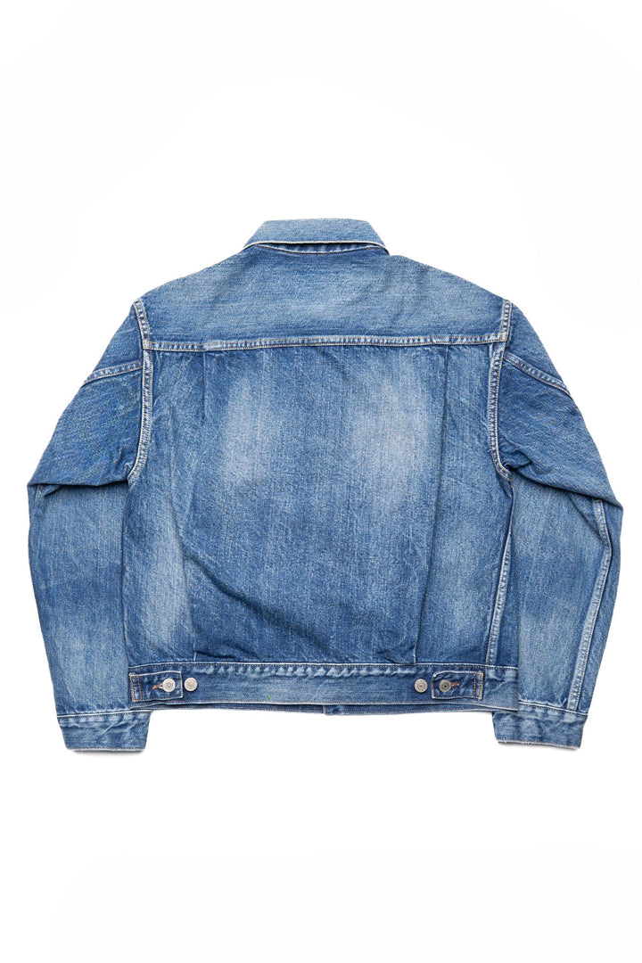 New Double Pocket Denim Jacket - Medium Dark Blue (Damaged) – BLUE