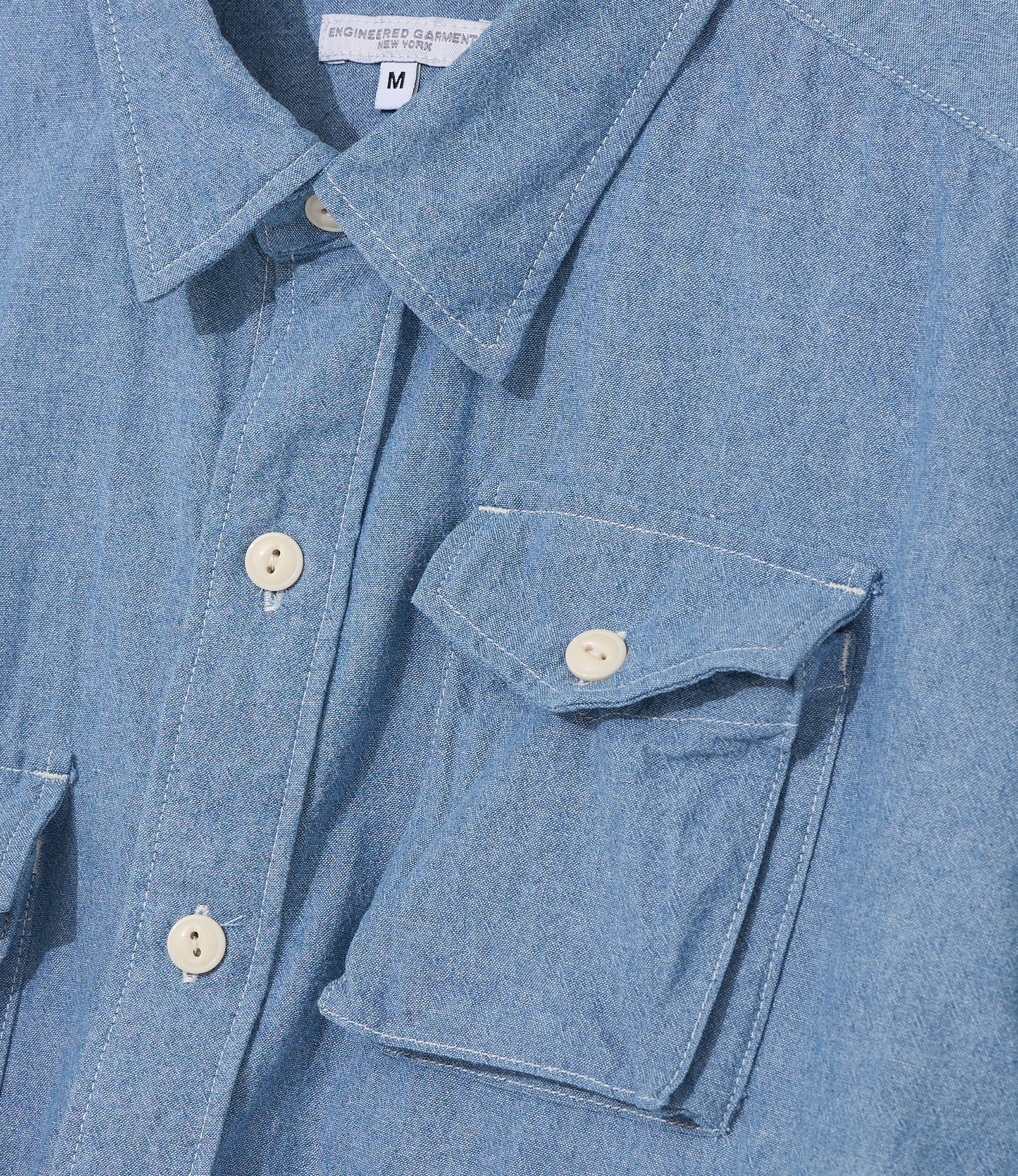 S/S Cargo Shirt for Nepenthes NY and Blue in Green - Light Blue