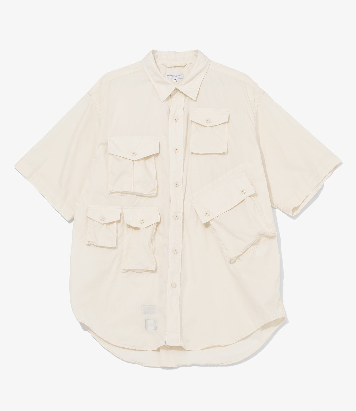 S/S Cargo Shirt for Nepenthes NY and Blue in Green - Natural
