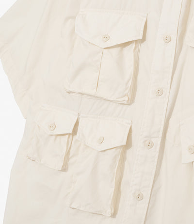 S/S Cargo Shirt for Nepenthes NY and Blue in Green - Natural