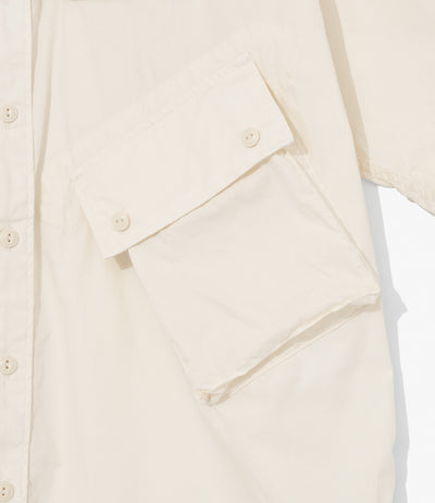 S/S Cargo Shirt for Nepenthes NY and Blue in Green - Natural