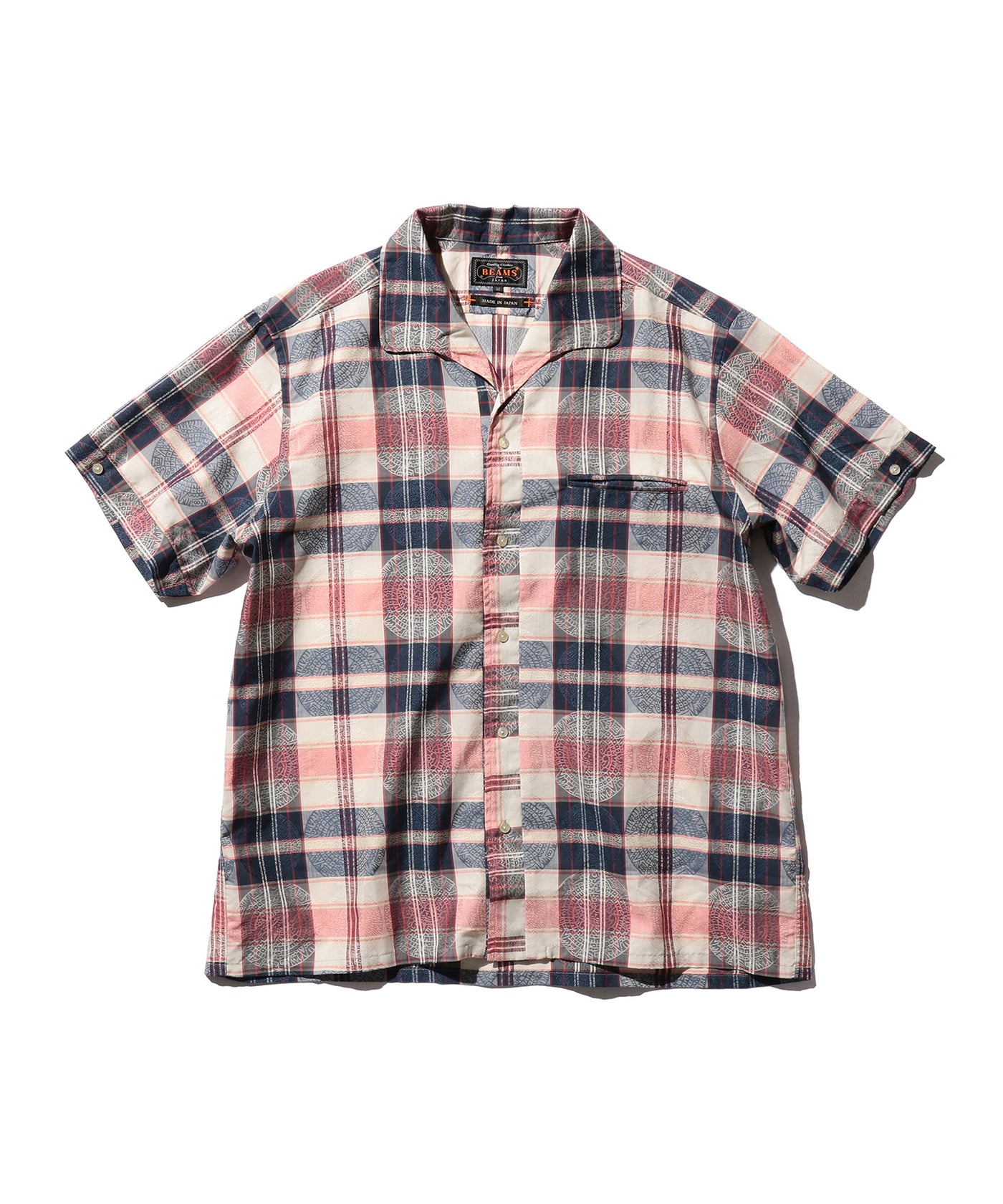 Italian Collar Bright Jacquard - Navy