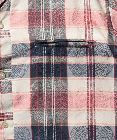 Italian Collar Bright Jacquard - Navy