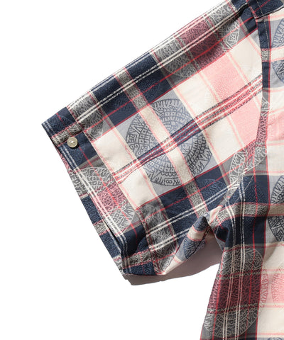 Italian Collar Bright Jacquard - Navy