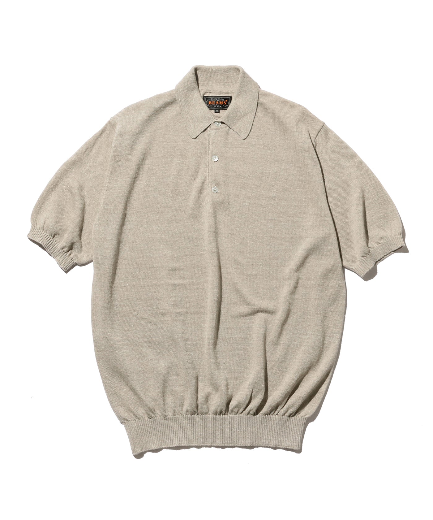 Knit Polo Hemp- Light Grey