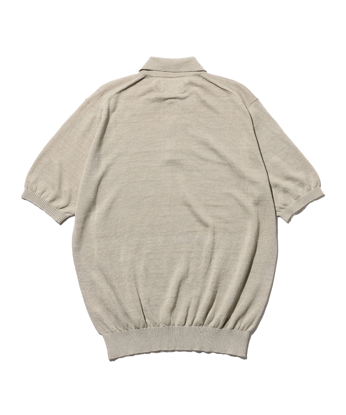 Knit Polo Hemp- Light Grey