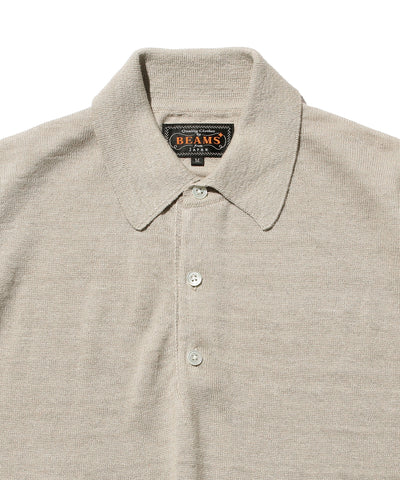 Knit Polo Hemp- Light Grey