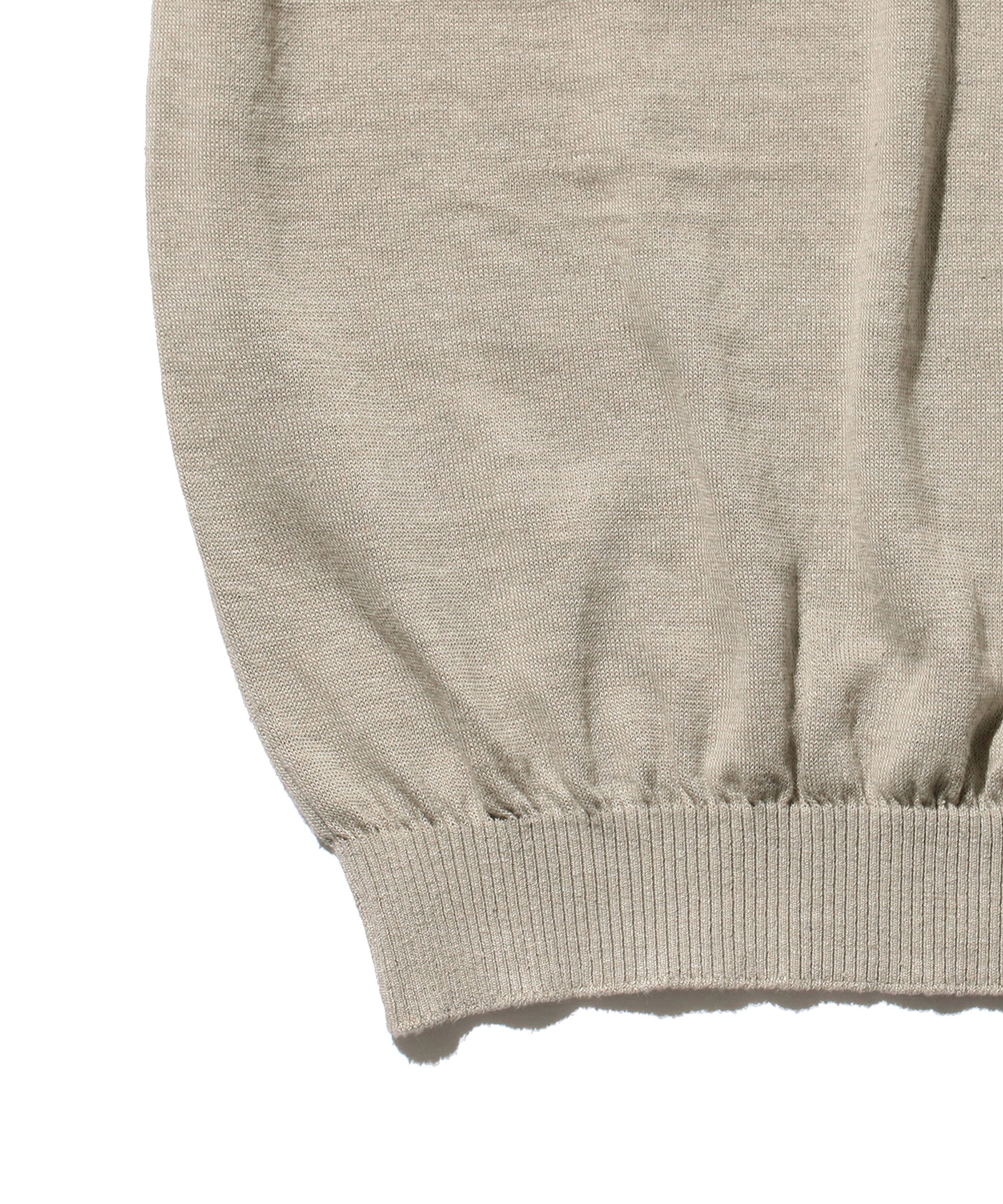 Knit Polo Hemp- Light Grey