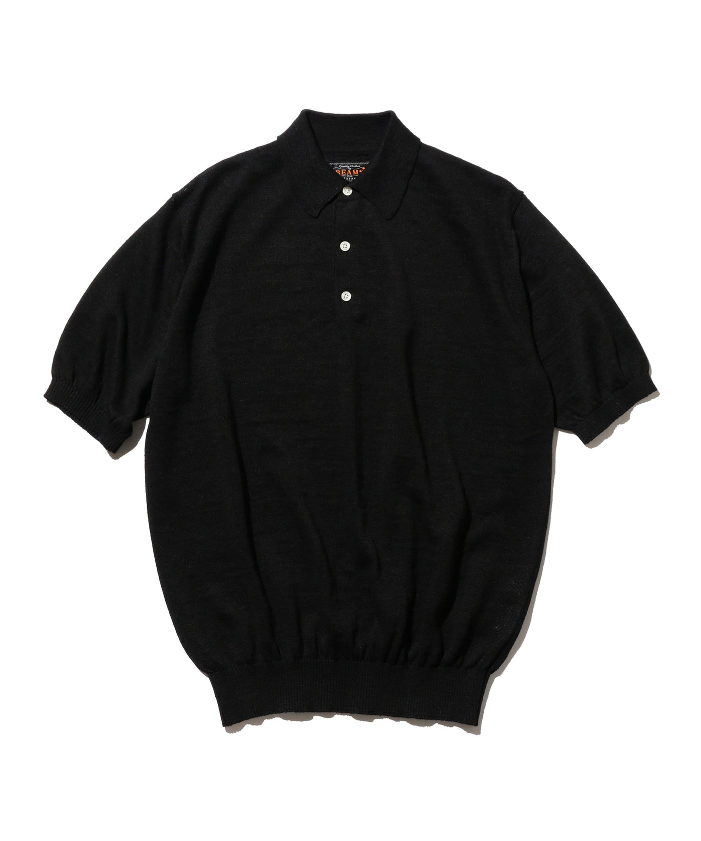Knit Polo Hemp- Black