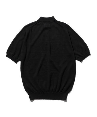 Knit Polo Hemp- Black