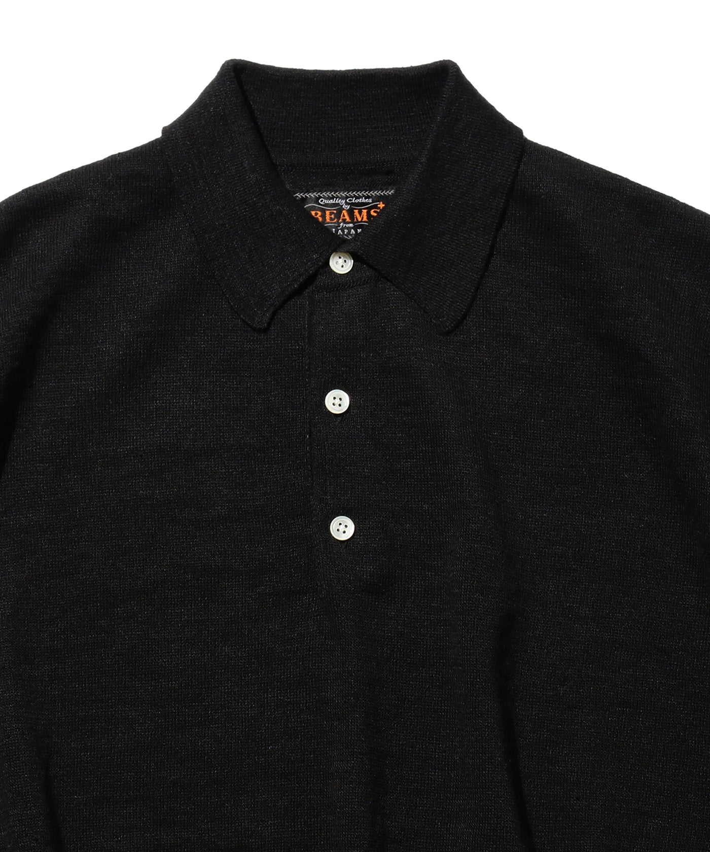 Knit Polo Hemp- Black