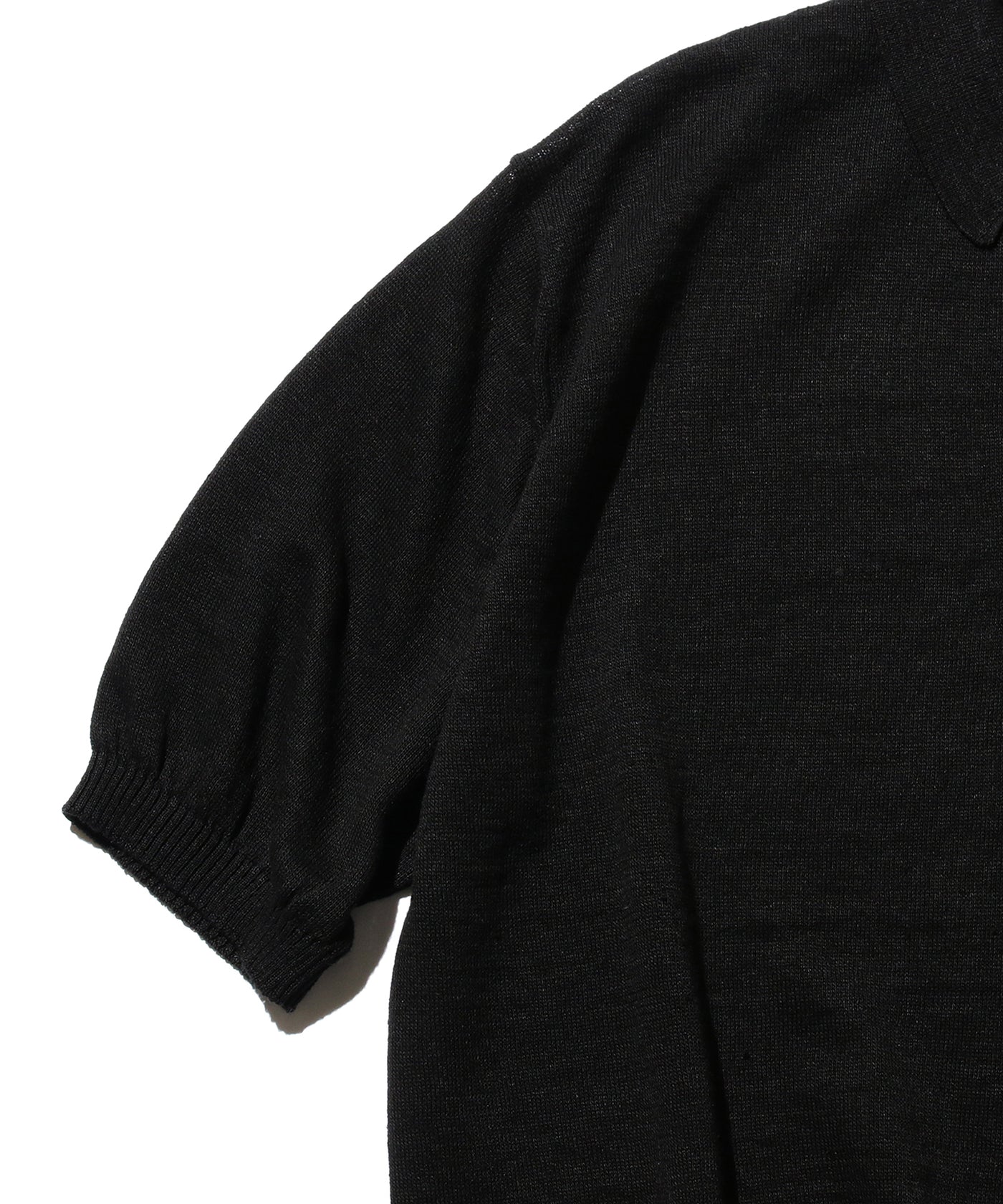 Knit Polo Hemp- Black