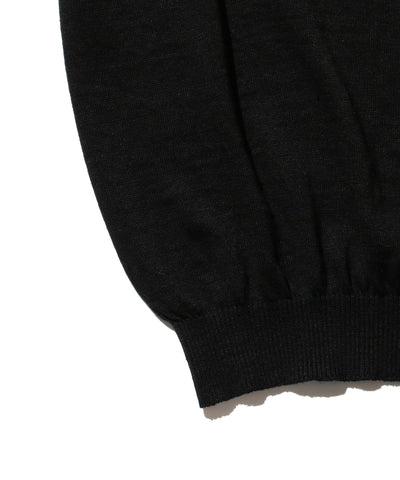 Knit Polo Hemp- Black