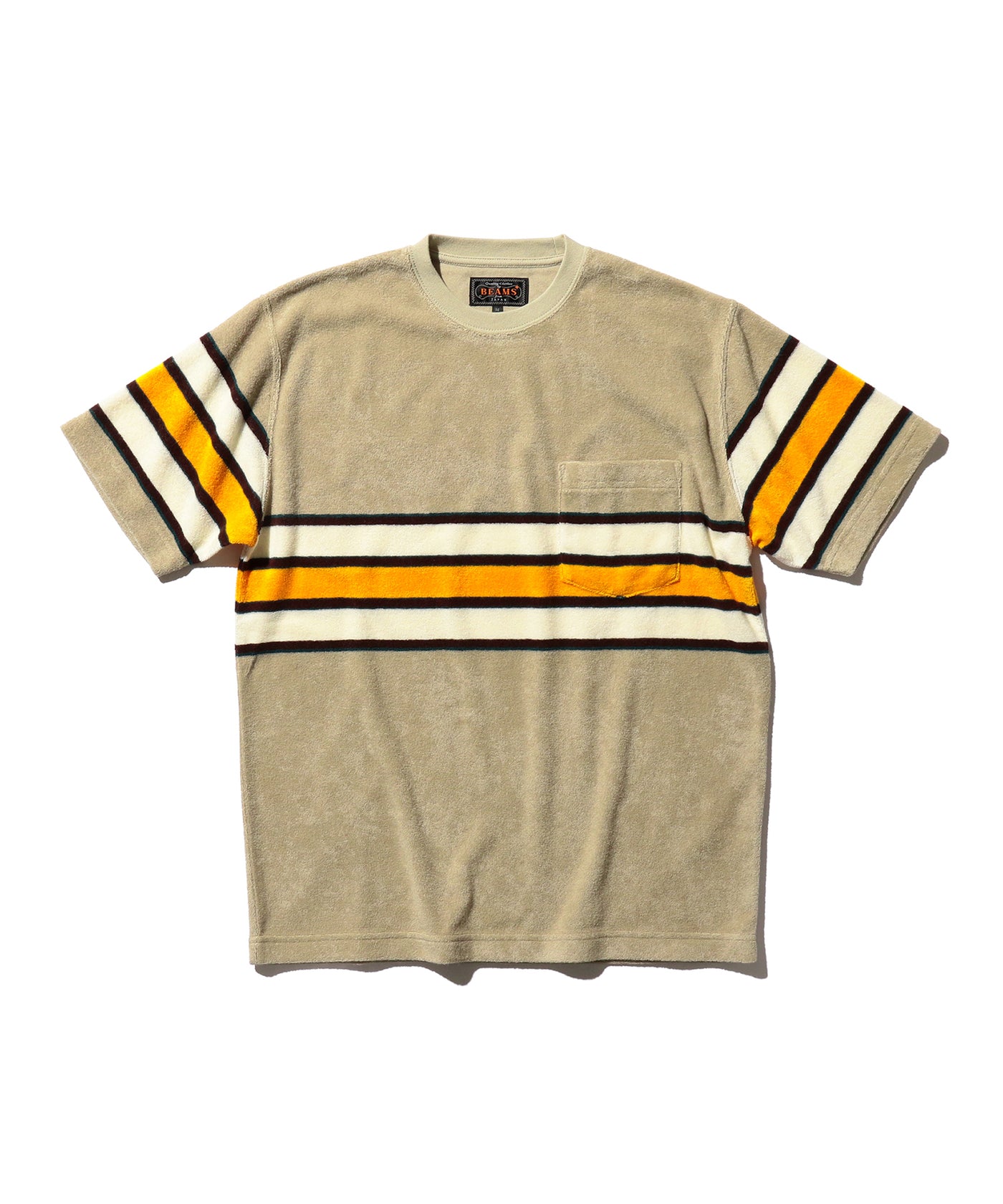Pocket Tee Stripe Pile - Beige