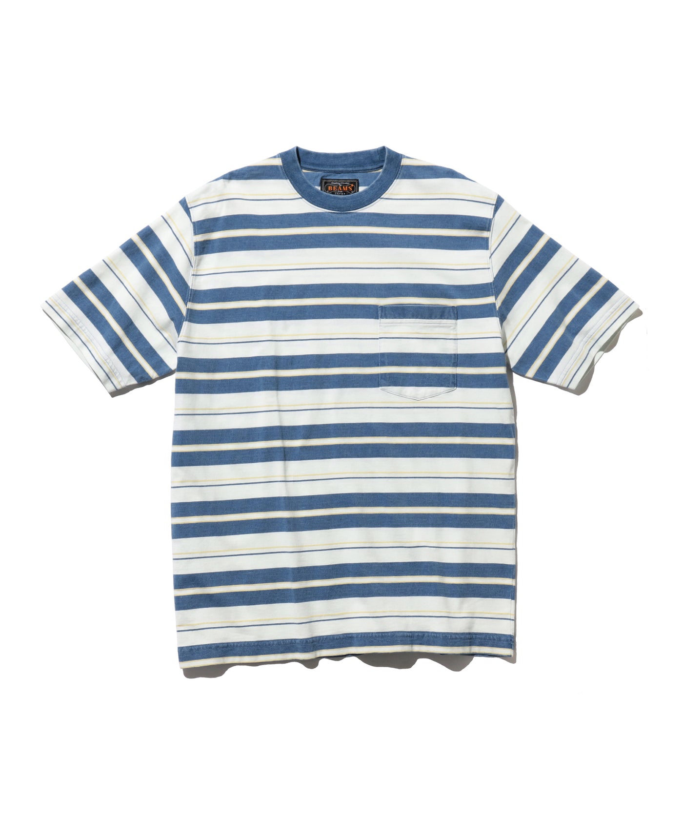 Pocket Tee Stripe Indigo - Bleach