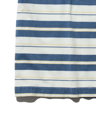 Pocket Tee Stripe Indigo - Bleach