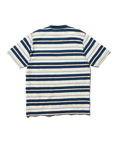 Pocket Tee Stripe Indigo - One Wash