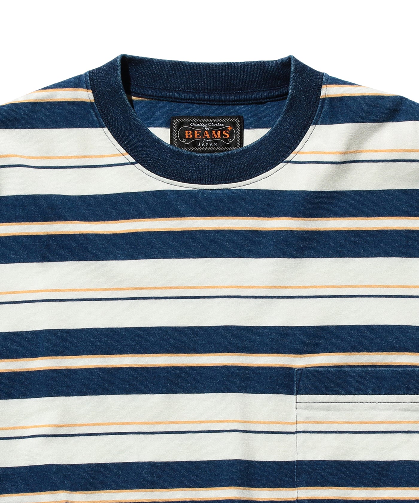 Pocket Tee Stripe Indigo - One Wash