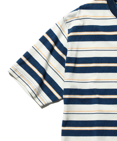 Pocket Tee Stripe Indigo - One Wash