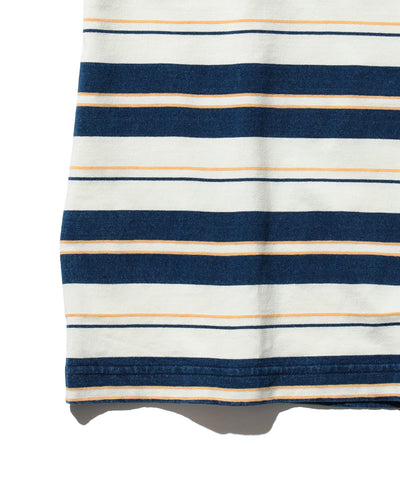 Pocket Tee Stripe Indigo - One Wash