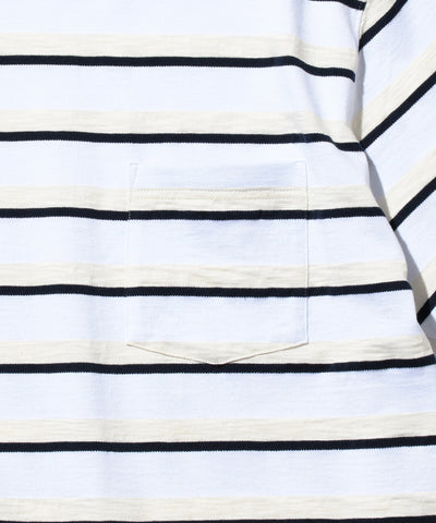 Pocket Tee Stripe - White