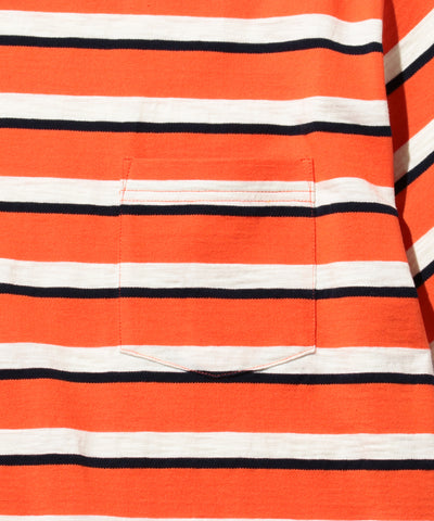 Pocket Tee Stripe - BP Orange