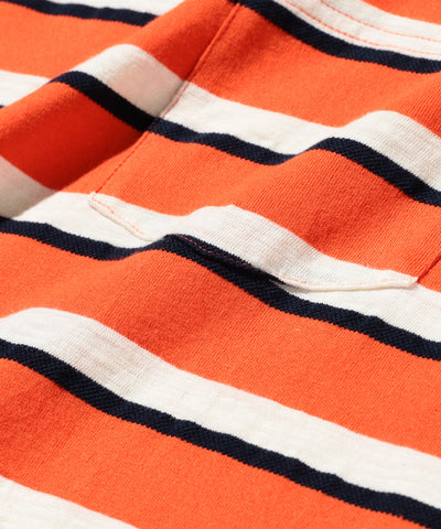 Pocket Tee Stripe - BP Orange