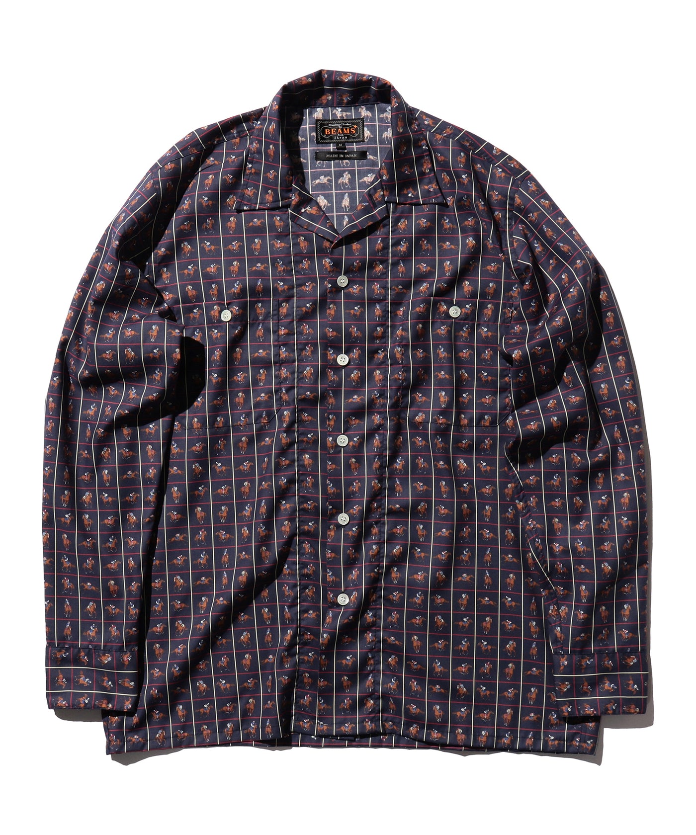 MIL Open Collar Derby Tattersall - Navy