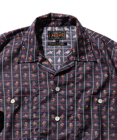 MIL Open Collar Derby Tattersall - Navy
