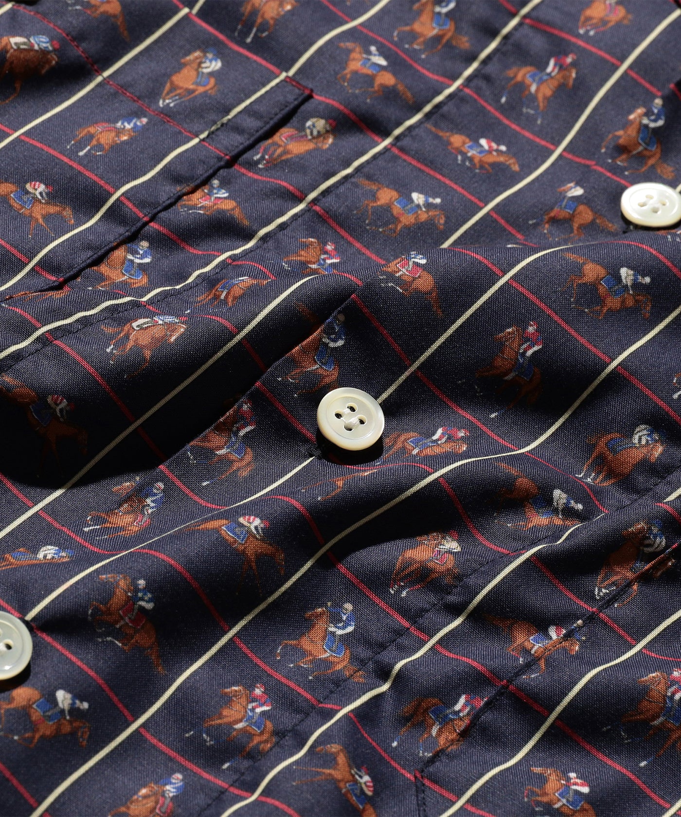 MIL Open Collar Derby Tattersall - Navy