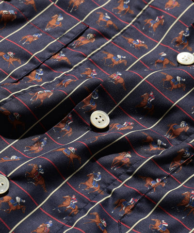 MIL Open Collar Derby Tattersall - Navy