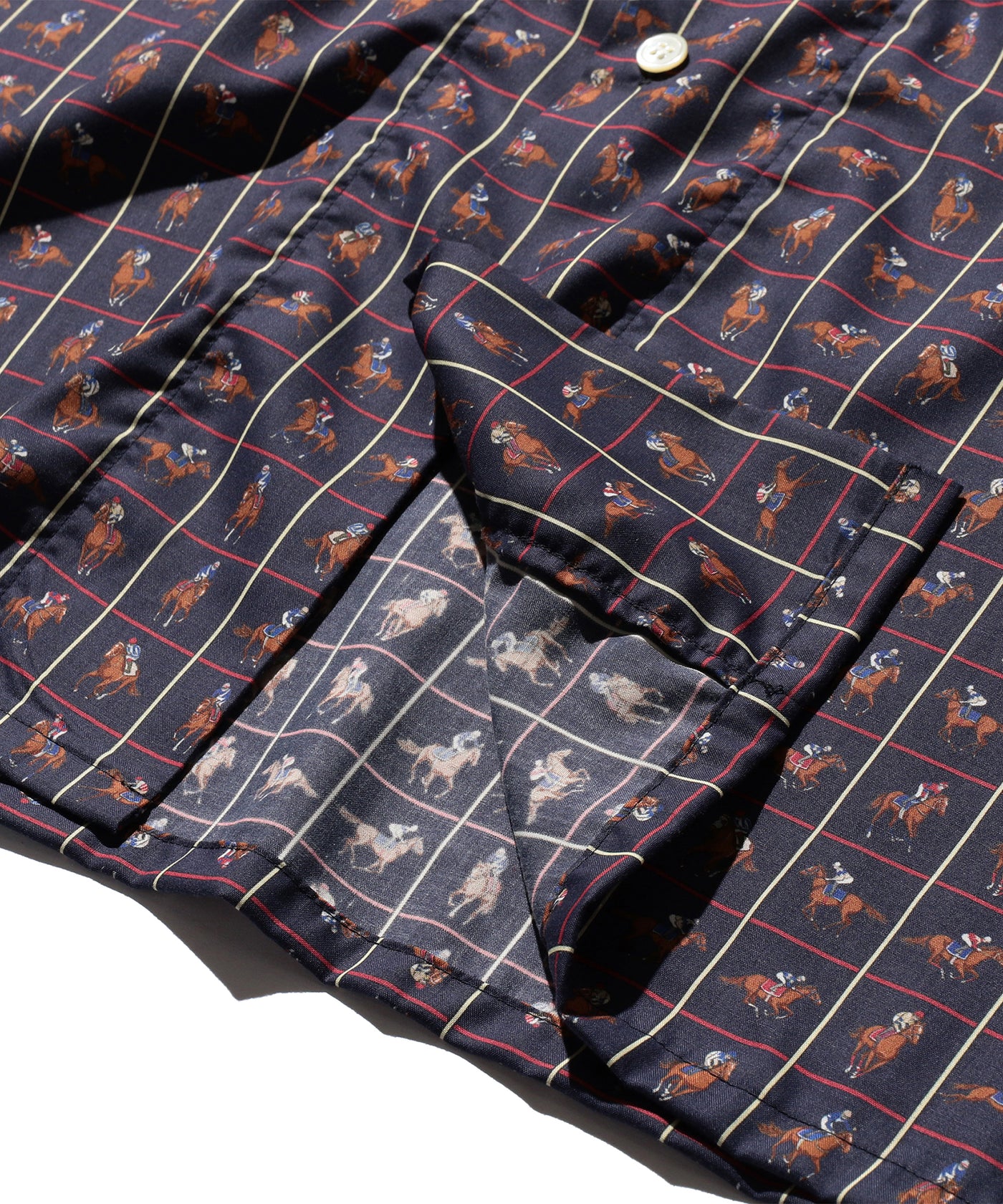 MIL Open Collar Derby Tattersall - Navy