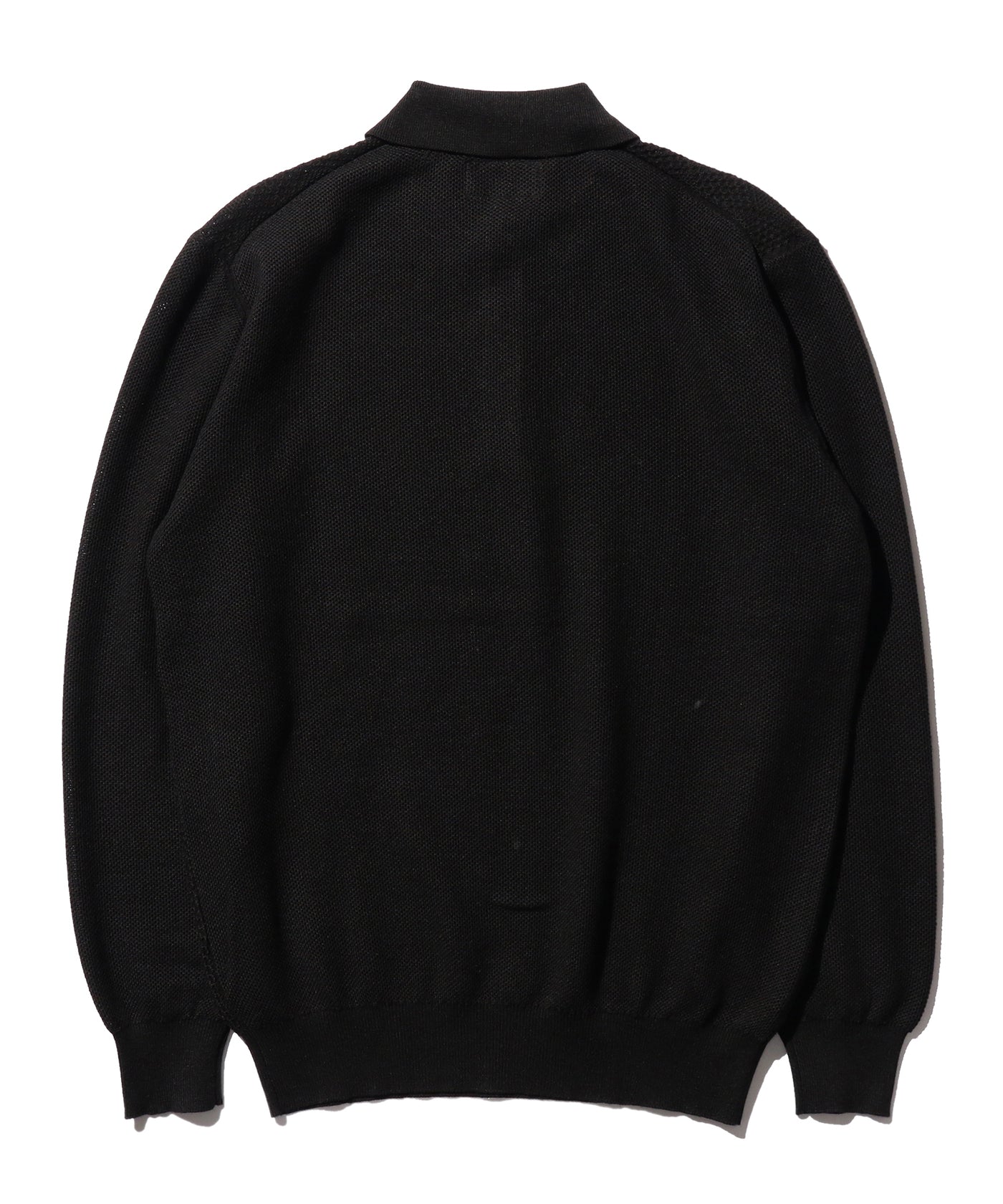 Knit Polo Diamond Pattern - Black