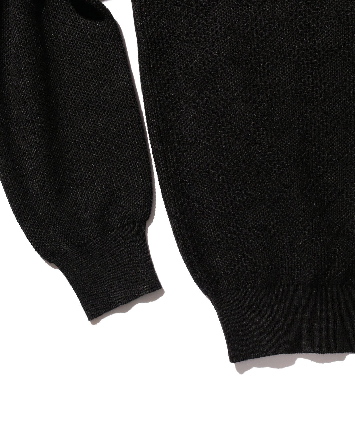 Knit Polo Diamond Pattern - Black
