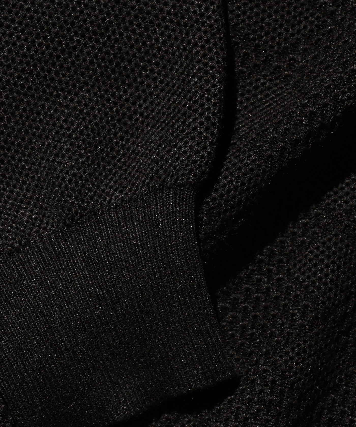 Knit Polo Diamond Pattern - Black