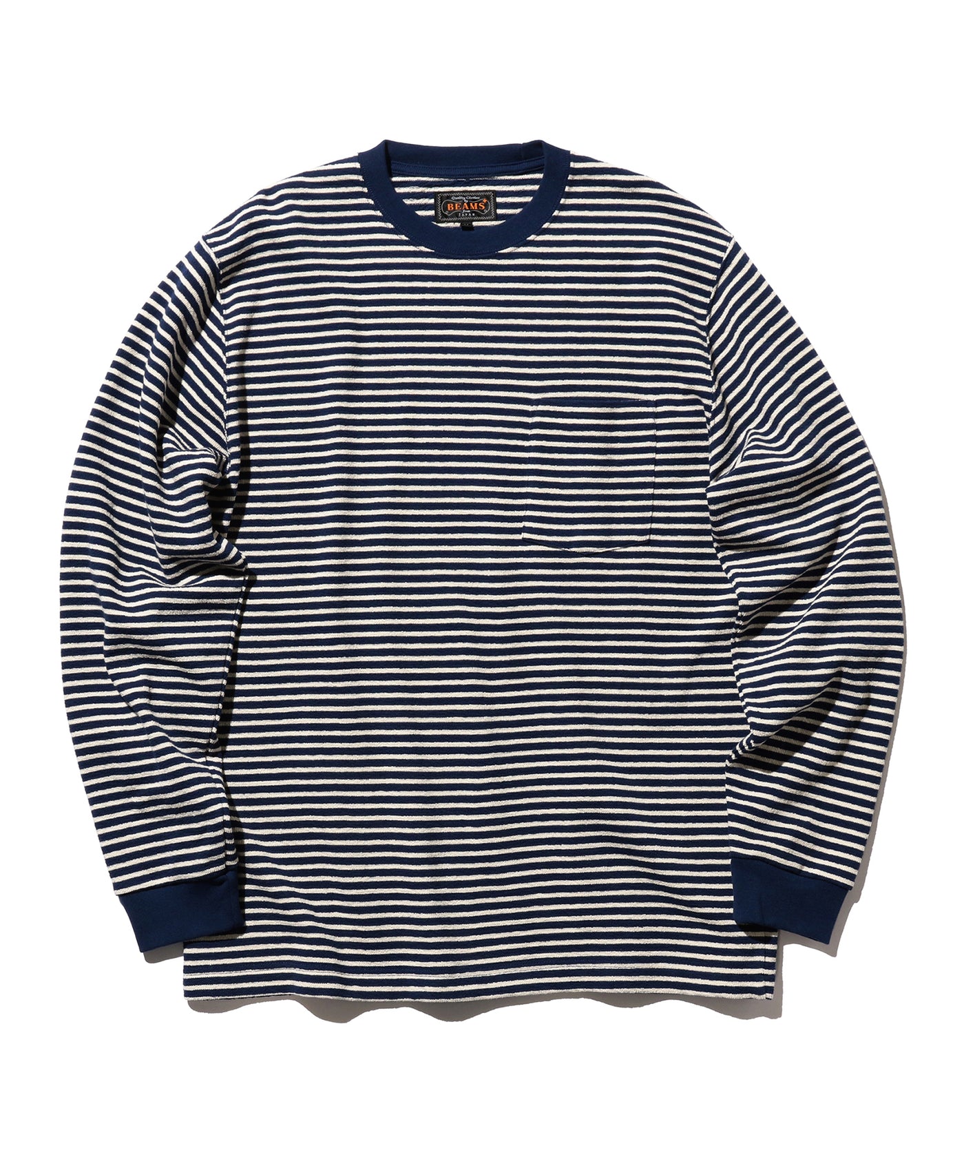 Pocket Tee Inlay Stripe - Navy