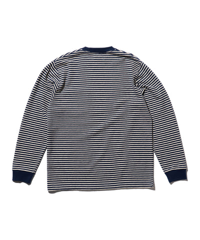 Pocket Tee Inlay Stripe - Navy