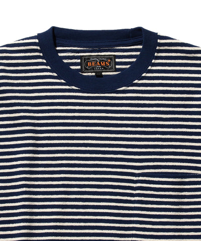 Pocket Tee Inlay Stripe - Navy